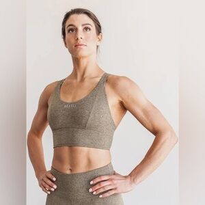 NOBULL Plush Heather Wide Band Sports Bra Gym Workout Comfy